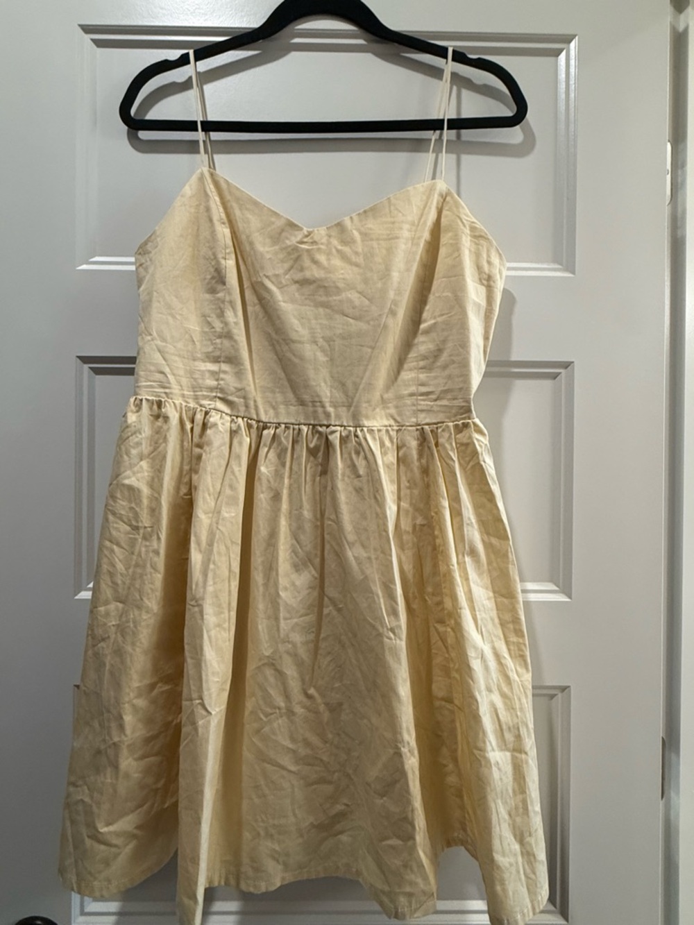 H&M Cream Spaghetti-Strap Casual Dress